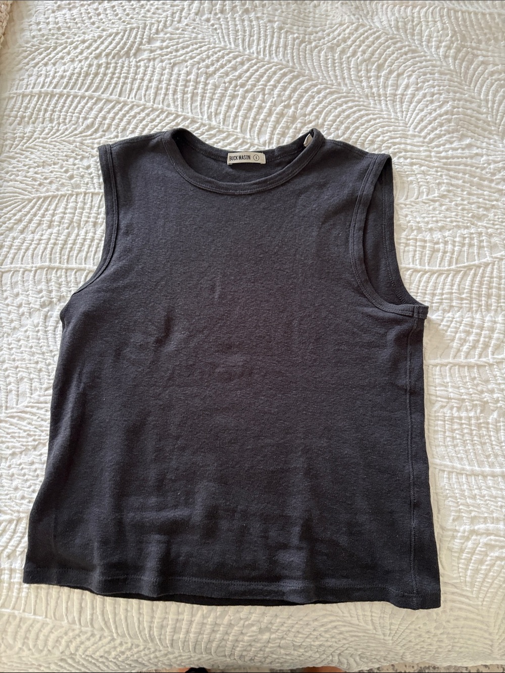 Buck Mason dark grey Sleeveless Crew Tank